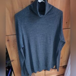 Le 31 By Simons Men's Dark Grey Merino Wool Turtleneck Sweater Size Large